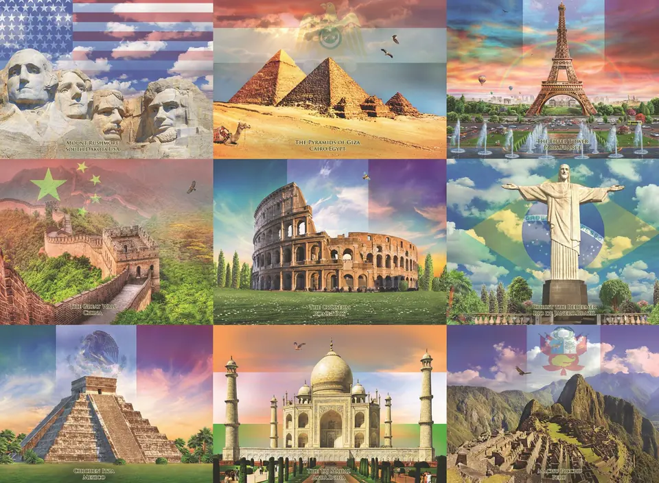 ⁨Puzzle for children 2D Monumental buildings 200 elements⁩ at Wasserman.eu