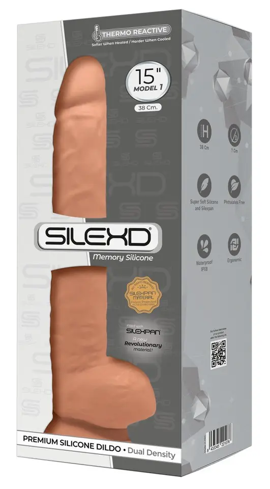 Silicone dildo with suction cup 38cm Silexd at Wasserman.eu