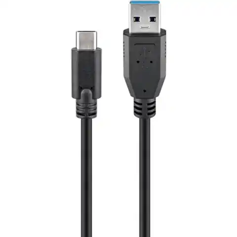 ⁨Goobay | USB-C cable | Male | 9 pin USB Type A | Male | Black | 24 pin USB-C | 2 m⁩ w sklepie Wasserman.eu