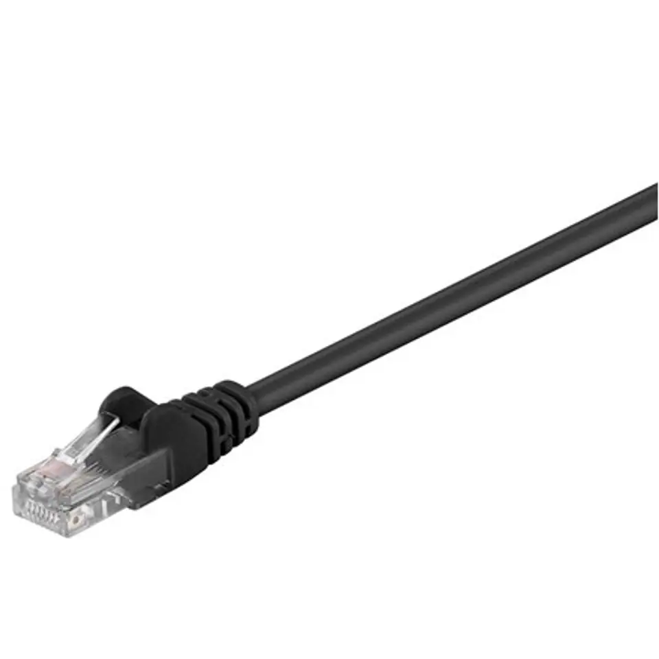 ⁨Goobay CAT 5e patch cable, U/UTP 68647 2 m, Black⁩ at Wasserman.eu