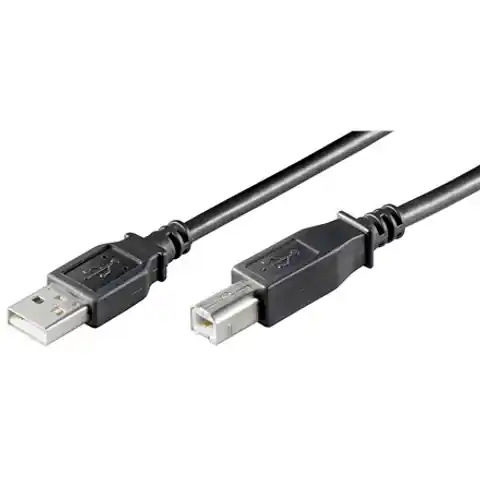 ⁨Goobay USB 2.0 Hi-Speed cable USB 2.0 male (type A), USB 2.0 male (type B), 3 m, Black⁩ at Wasserman.eu