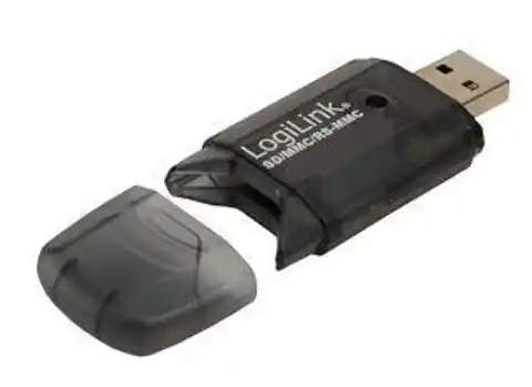 ⁨Logilink Cardreader USB 2.0 Stick zewnętrzny dla MMC, RS-MMC, SD i SD HC⁩ w sklepie Wasserman.eu