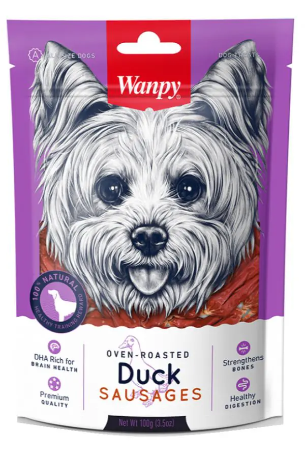 ⁨WANPY DUCK SAUSAGES 100g⁩ w sklepie Wasserman.eu