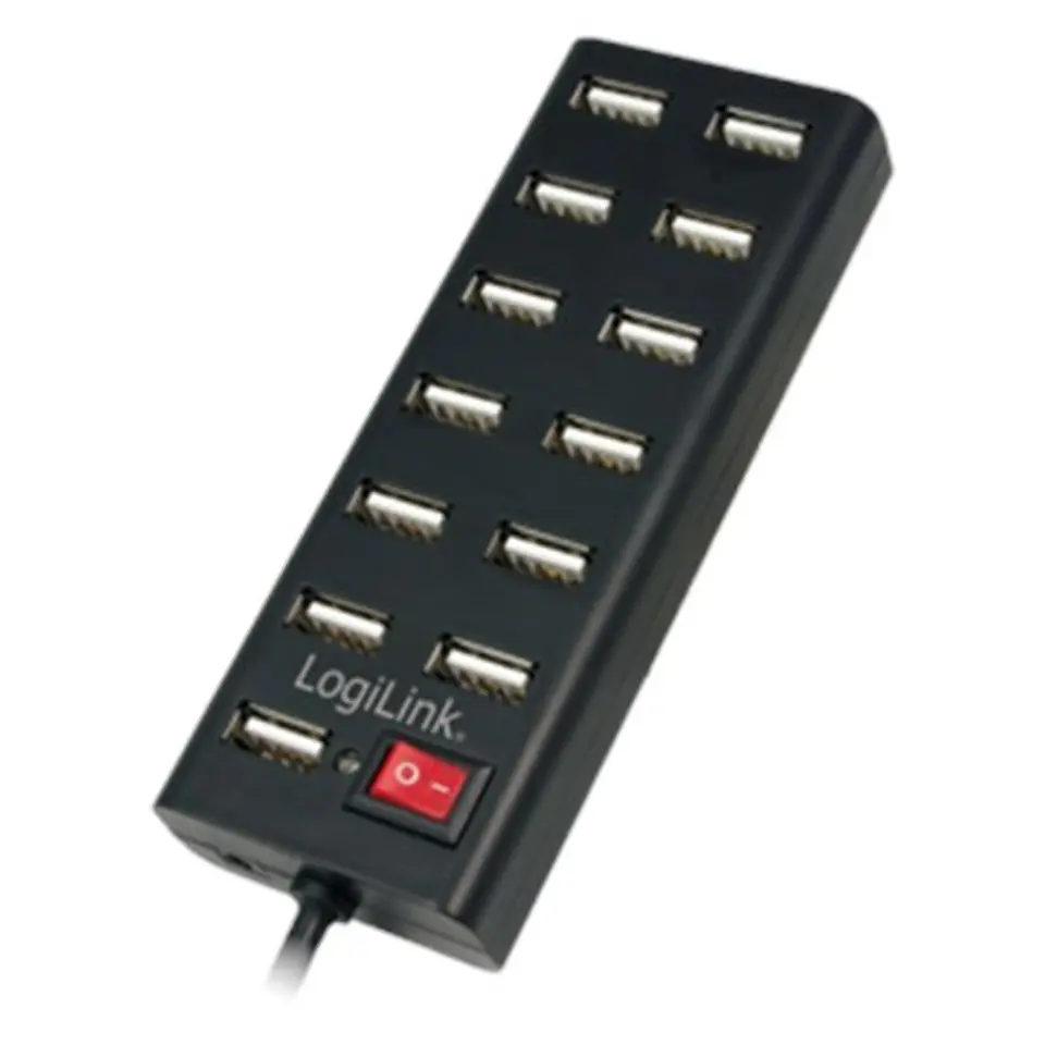 ⁨Logilink UA0126 USB Hub 13-Port USB2.0 with power adapter 3.5A, Logilink⁩ w sklepie Wasserman.eu