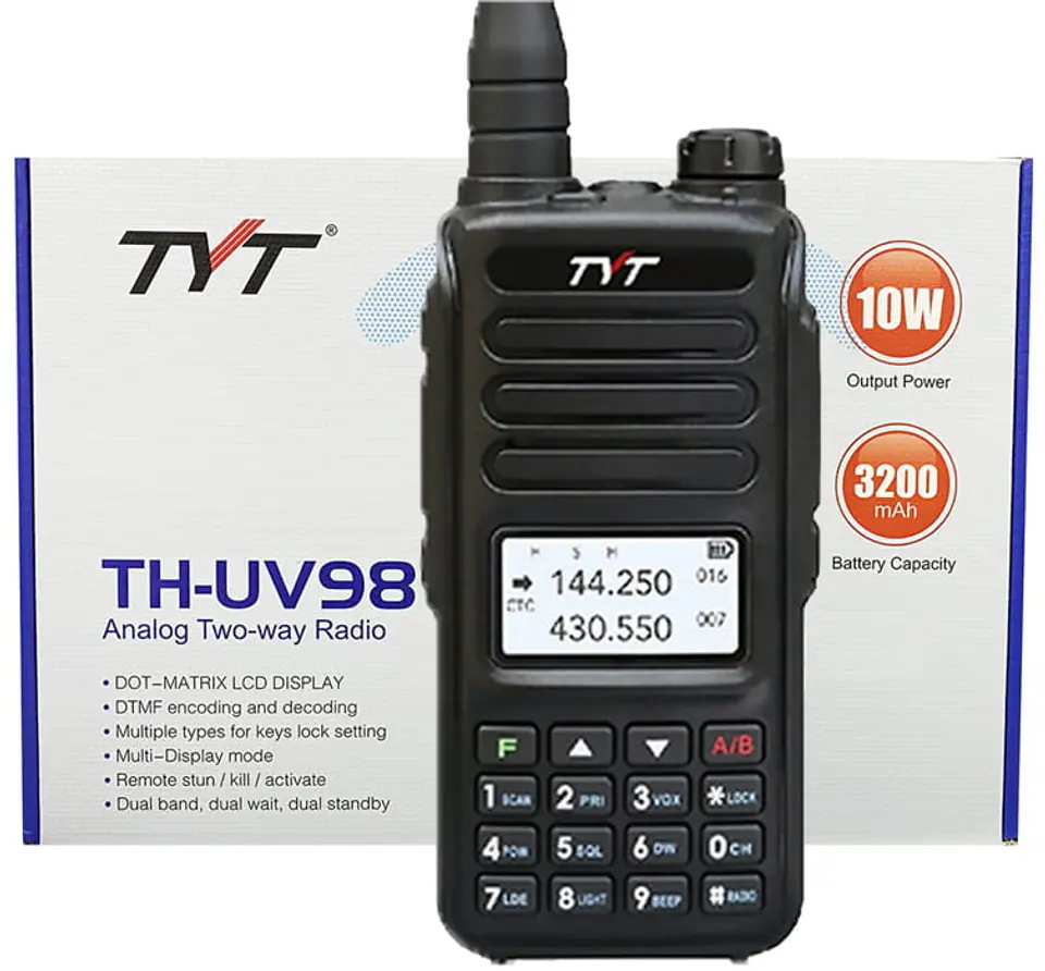 Radiostacja przenośna VHF/UHF TYT TH-UV98 10W w sklepie Wasserman.eu