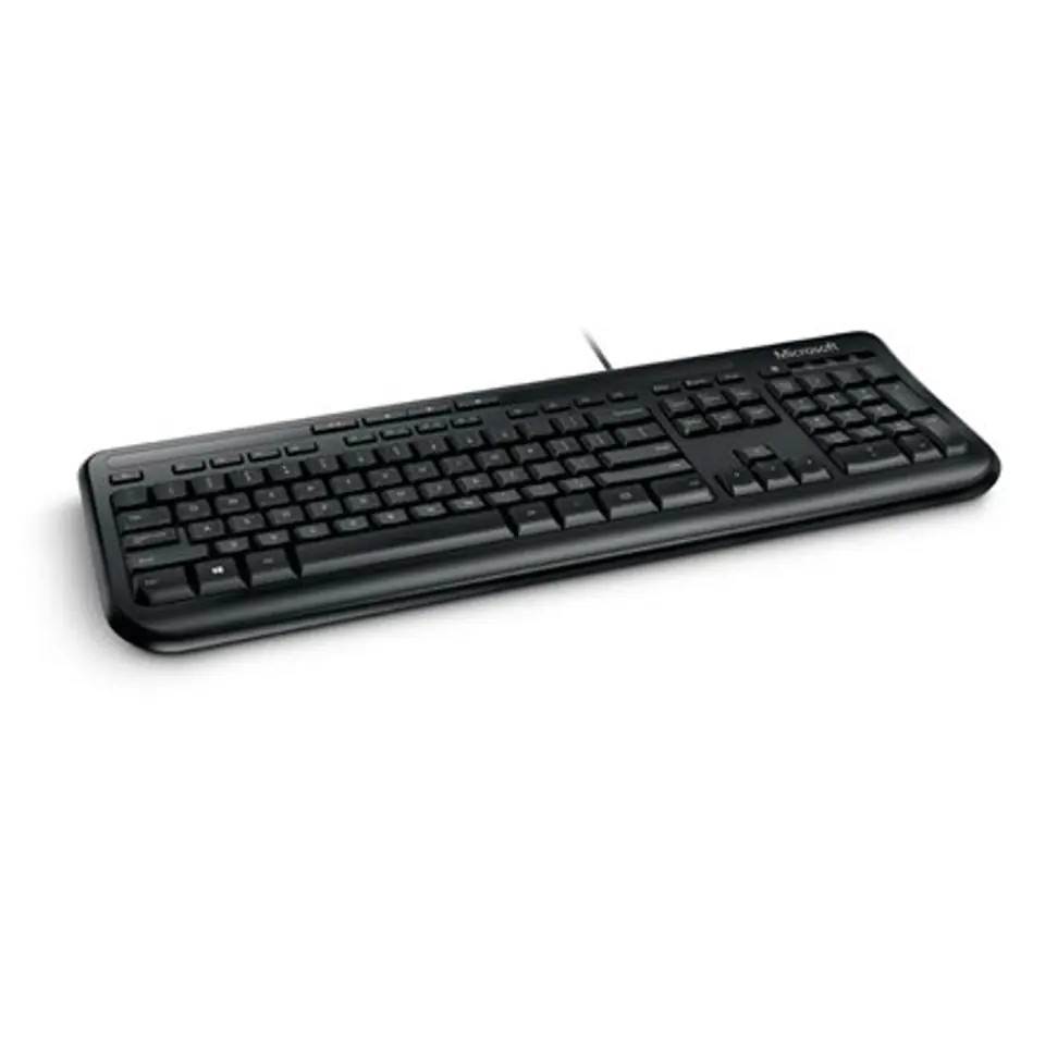 ⁨Microsoft ANB-00021 Klawiatura 600 Multimedialna, przewodowa, układ klawiatury PL, 2 m, czarna, angielska, 595 g⁩ w sklepie Wasserman.eu