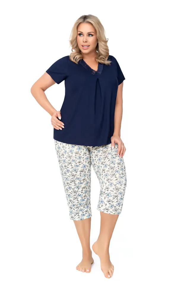 ⁨Pajamas Aria Plus Dark Blue Navy (Size 46)⁩ at Wasserman.eu