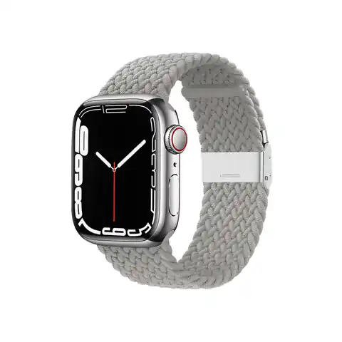 ⁨Crong Wave Band – Pleciony pasek do Apple Watch 38/40/41 mm (jasny szary)⁩ w sklepie Wasserman.eu