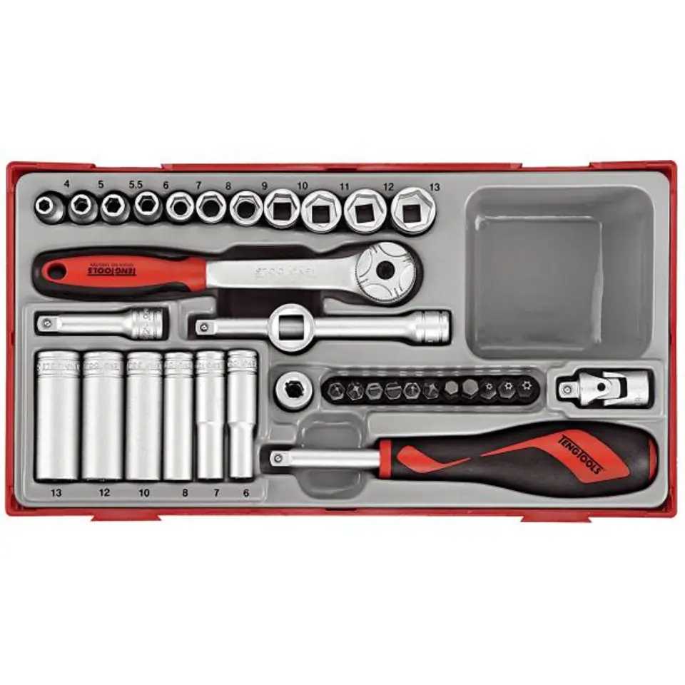 ⁨SOCKET WRENCH SET WITH SQUARE SHANK 1'', 35EL.⁩ at Wasserman.eu