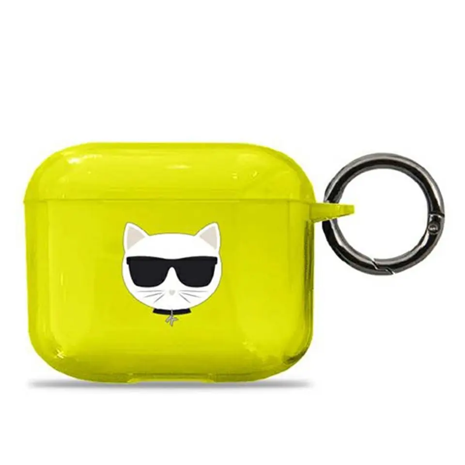 ⁨Karl Lagerfeld KLA3UCHFY AirPods 3 cover żółty/yellow Choupette⁩ w sklepie Wasserman.eu