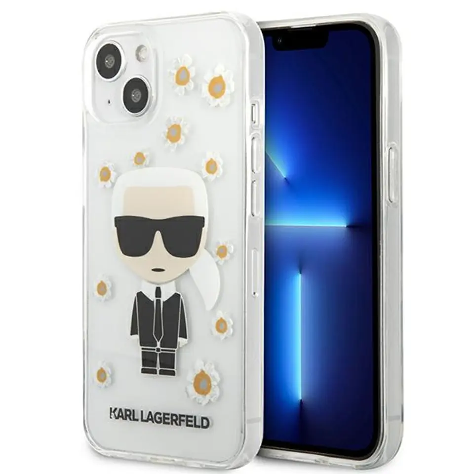 ⁨Karl Lagerfeld KLHCP13SHFLT iPhone 13 mini 5,4" przezroczysty/transparent Flower Ikonik Karl⁩ w sklepie Wasserman.eu