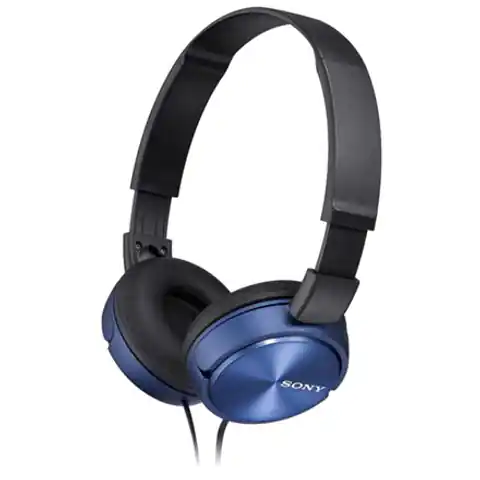 ⁨Sony Foldable Headphones MDR-ZX310 Headband/On-Ear, Blue⁩ at Wasserman.eu