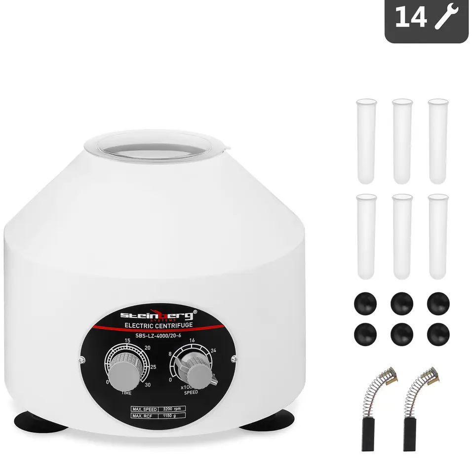 ⁨Professional Plasma Laboratory Centrifuge for 6 Tubes 20ml 110W SBS-LZ-4000/20-6⁩ at Wasserman.eu