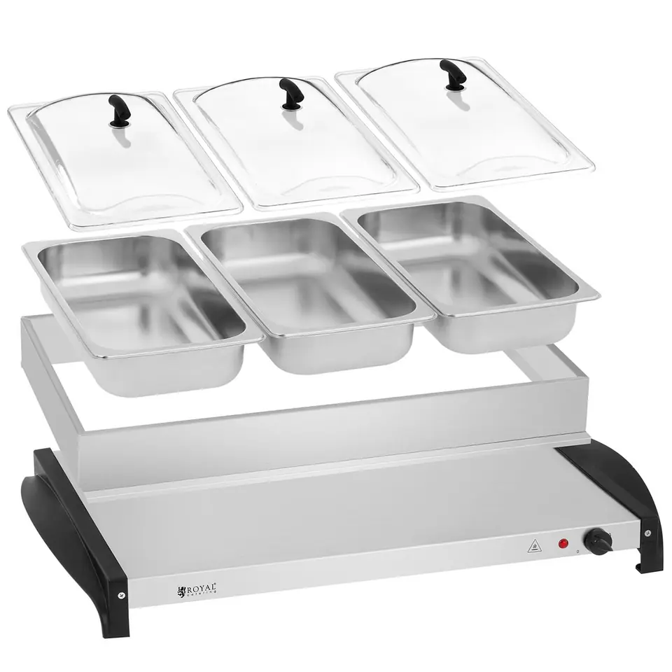 ⁨Food Warmer for 3 Electric Containers 400W Royal Catering⁩ at Wasserman.eu