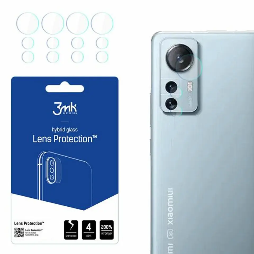 ⁨3MK Lens Protect Xiaomi 12 Lite Ochrona na obiektyw aparatu 4szt⁩ w sklepie Wasserman.eu