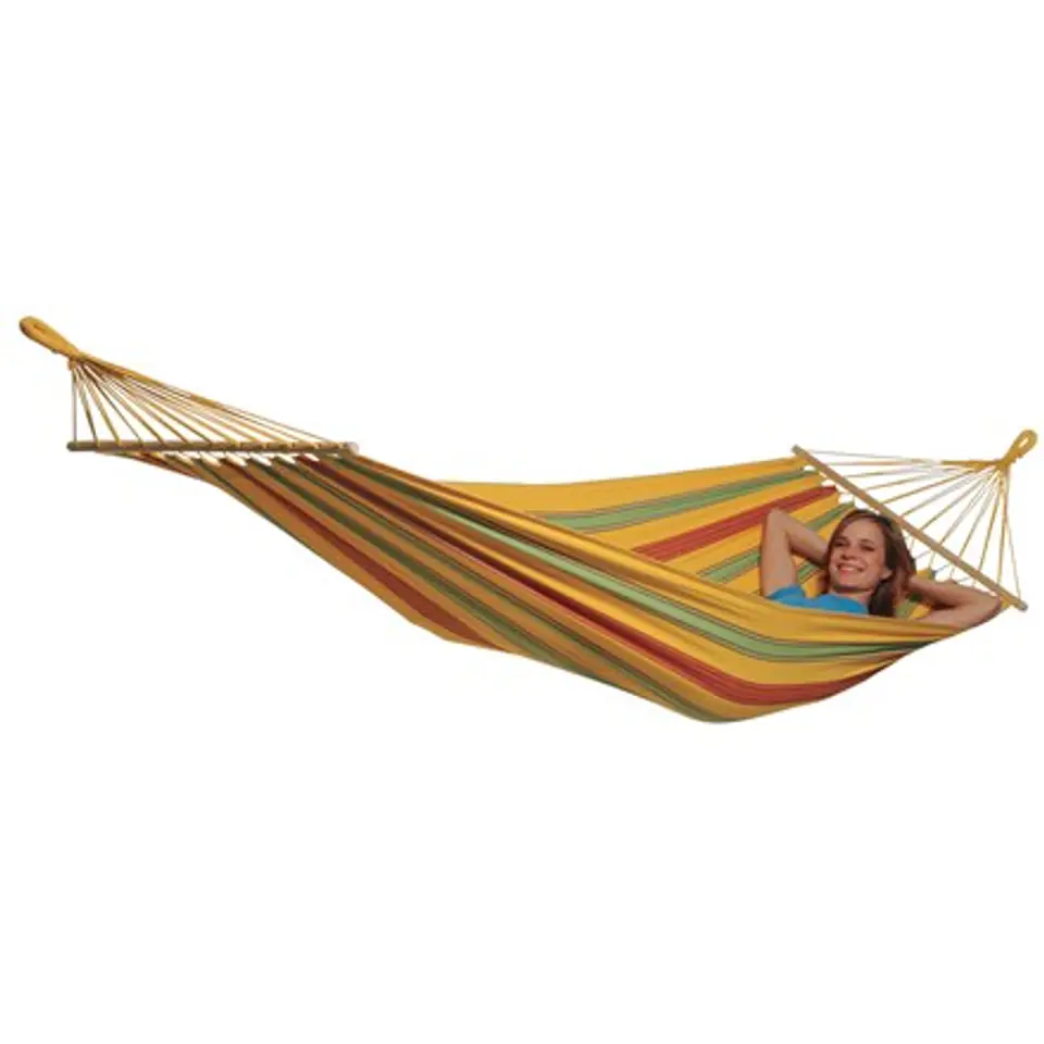 ⁨Amazonas Aruba vanilla (yellow) Double Hammock, 210x120 cm, 180 kg, Weatherproof and UV-resistant⁩ w sklepie Wasserman.eu