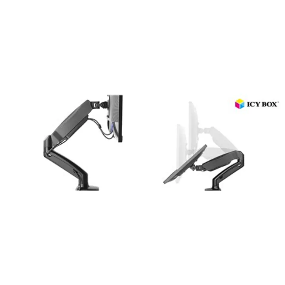 ⁨ICY BOX IB-MS303-T Monitor stand with desk mounted base for a screen size up to 27"⁩ w sklepie Wasserman.eu