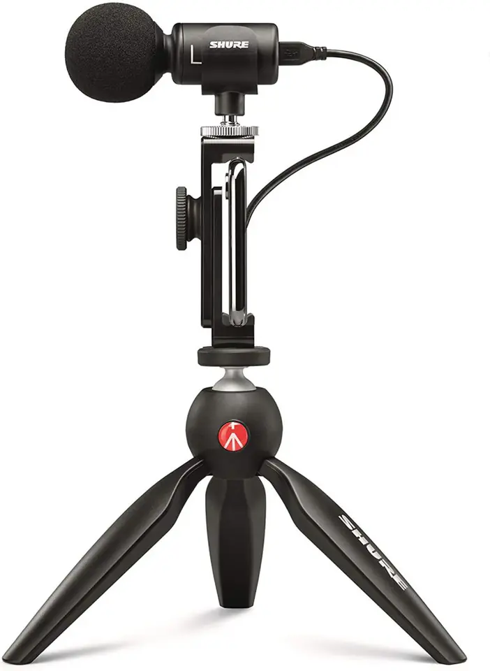 ⁨Shure Zestaw mikrofonów i wideo MV88+DIG-VIDKIT Czarny⁩ w sklepie Wasserman.eu