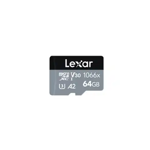 ⁨Lexar Professional 1066x UHS-I MicroSDXC, 64 GB, pamięć flash klasy 10, czarny/szary, 120 MB/s, 160 MB/s⁩ w sklepie Wasserman.eu