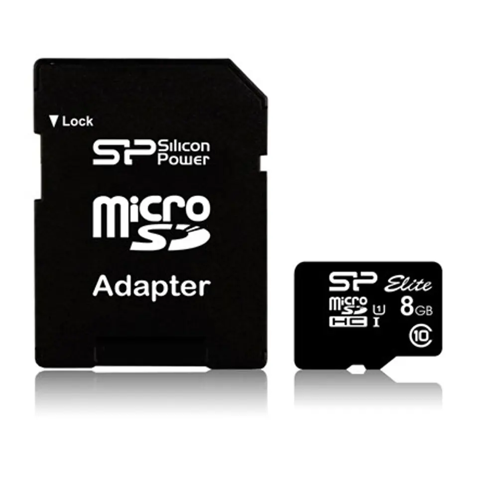 ⁨Silicon Power Elite 8GB microSDHC UHS-I memory card Class 10⁩ at Wasserman.eu