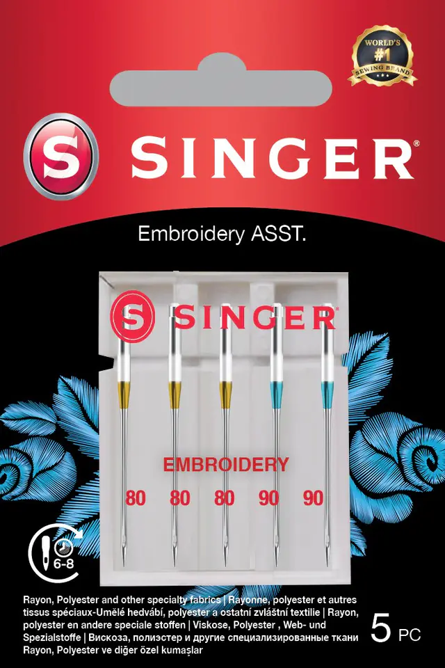 ⁨Singer | Embroidery Needle ASST 5PK⁩ w sklepie Wasserman.eu