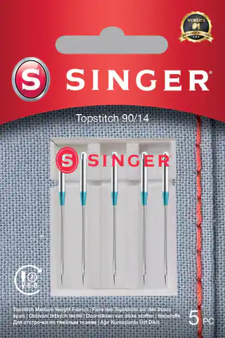 ⁨Singer Topstitch Needle 90/14 5PK Metalic Thread⁩ w sklepie Wasserman.eu