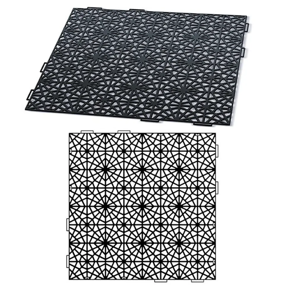 ⁨Openwork mosaic pavement grille black⁩ at Wasserman.eu