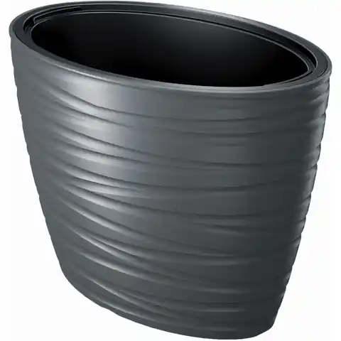 ⁨Pot with insert Maze DBMZE600 anthracite⁩ at Wasserman.eu