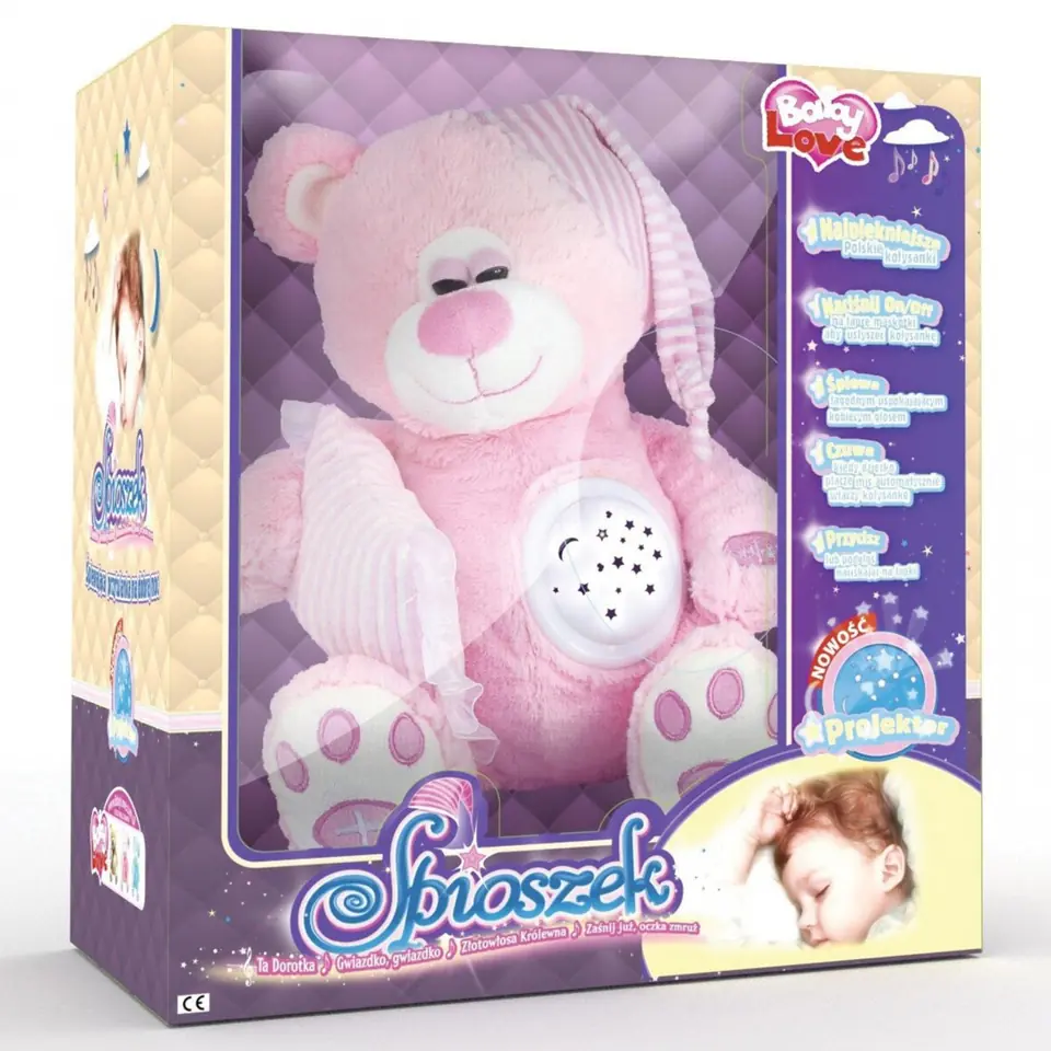 Projector Sleeping teddy bear pink at Wasserman.eu