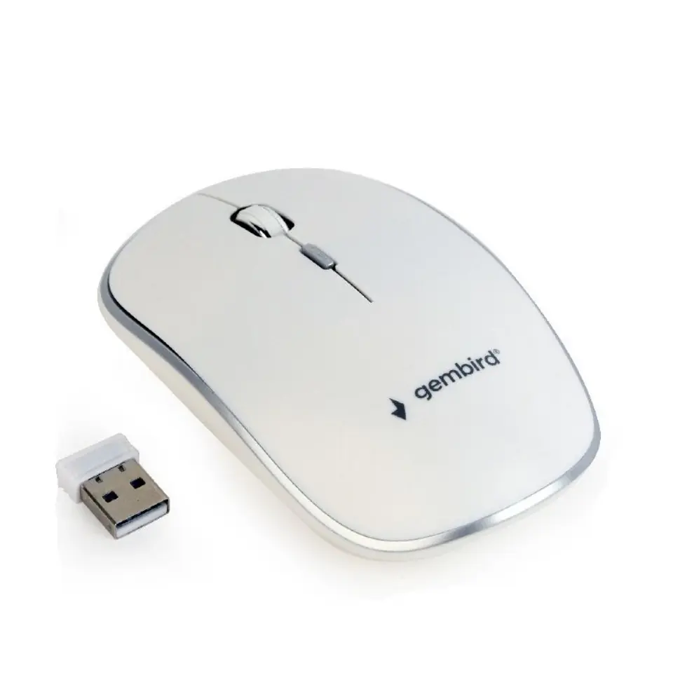 ⁨Gembird MUSW-4B-01-W mouse RF Wireless Optical 1600 DPI Ambidextrous⁩ at Wasserman.eu