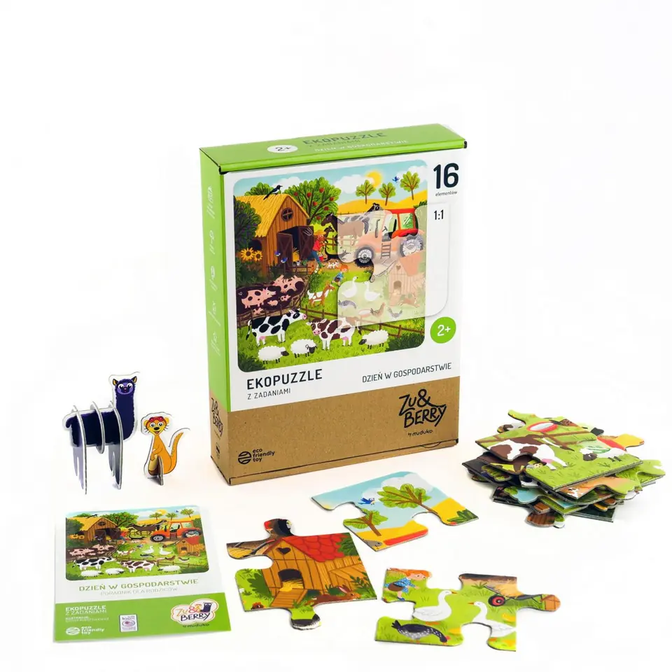 Puzzle 16 elementów Dzień w gospodarstwie w sklepie Wasserman.eu
