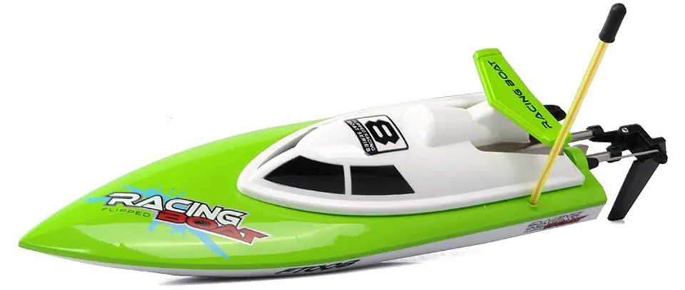 Motorboot FT008 1:18 14km/h 27MHz RTR - Grün im Wasserman.eu