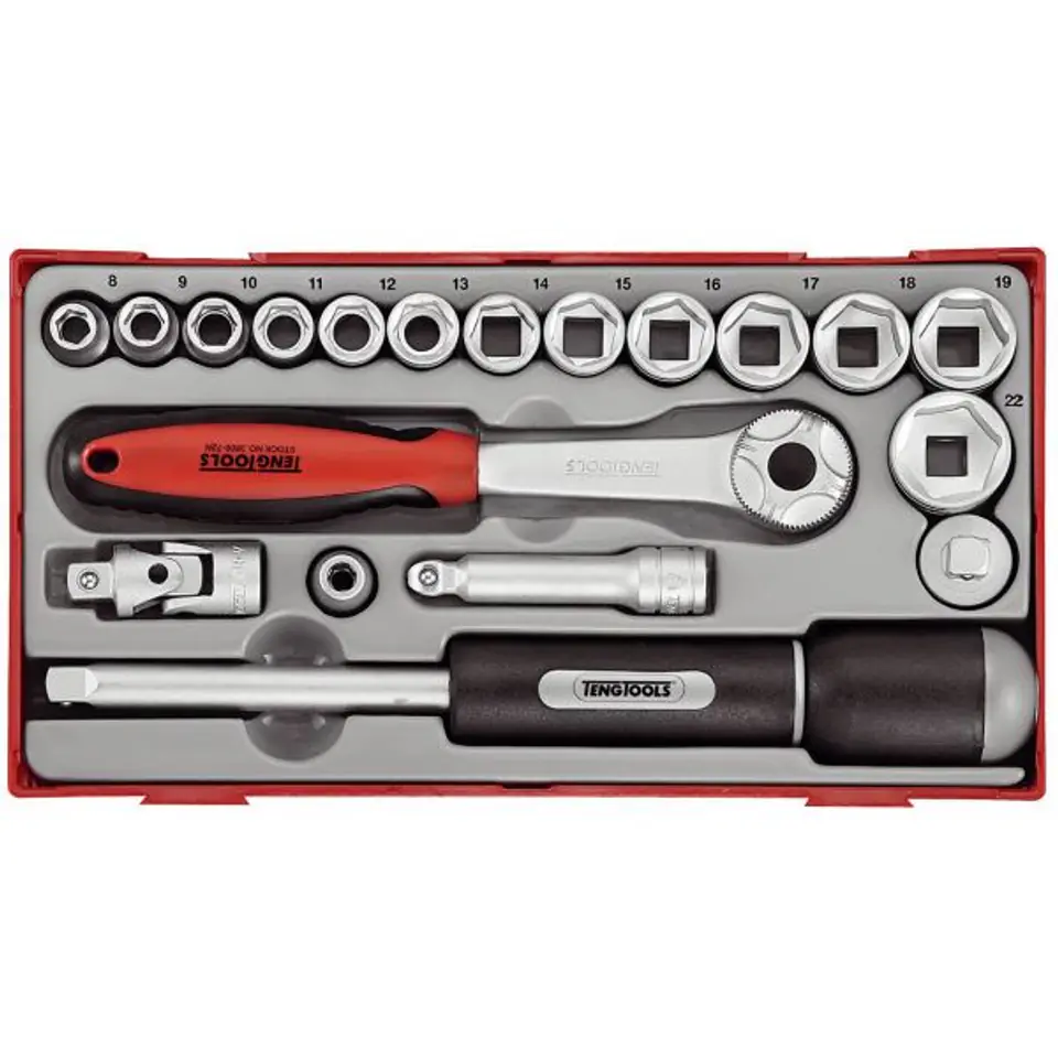 ⁨SOCKET WRENCH SET WITH 3/8'', 19EL.⁩ at Wasserman.eu