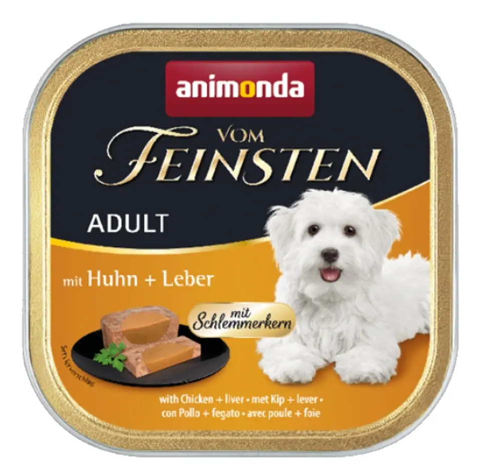 ⁨Animonda vom Feinsten Dog Adult Kurczak i Wątróbka tacka 150g⁩ w sklepie Wasserman.eu