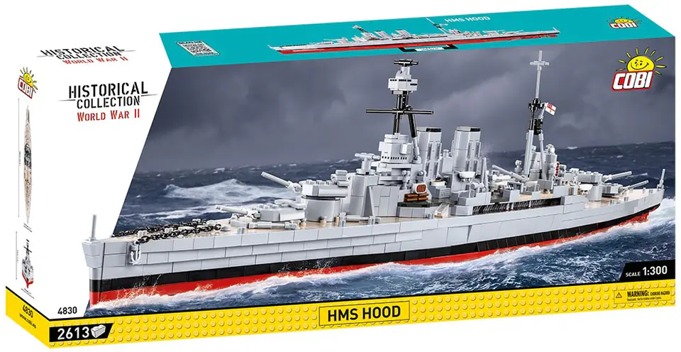 ⁨COBI 4830 Historical Collection WWII HMS HOOD 2613 klocków⁩ w sklepie Wasserman.eu