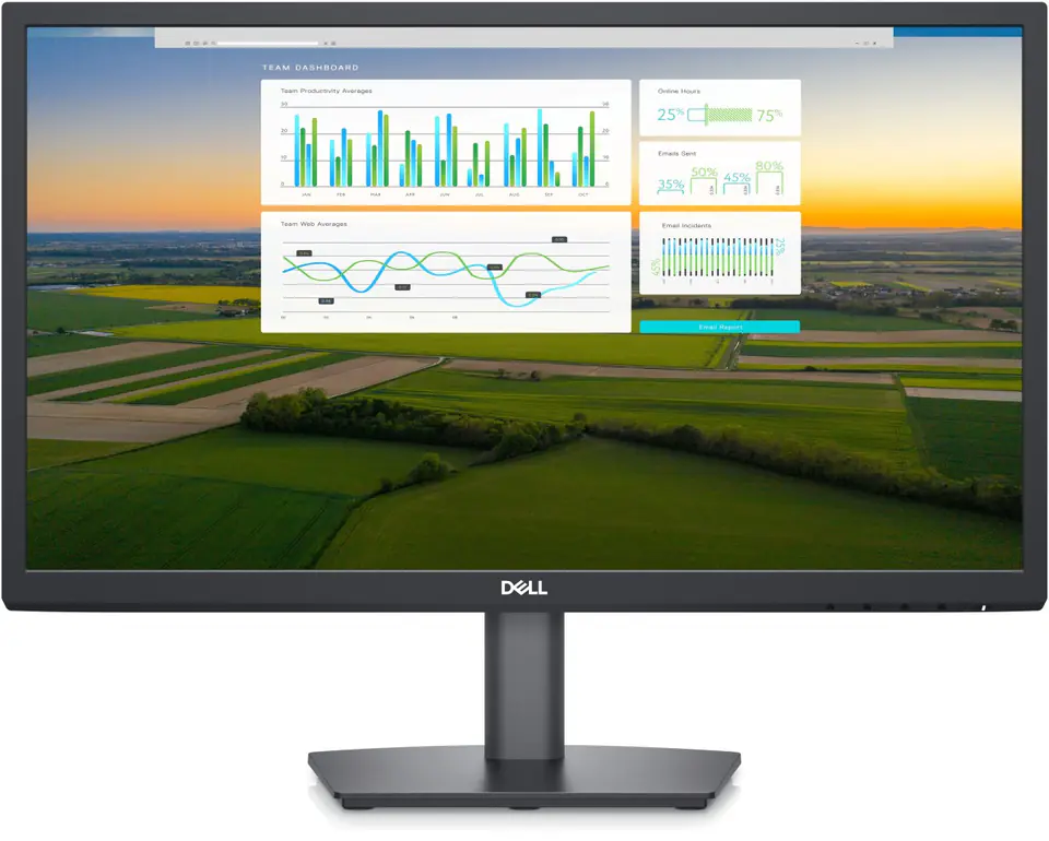 ⁨Dell LCD Monitor E2222H 21.5 ", VA, FHD, 1920 x 1080, 16:9, 5 ms, 250 cd/m², Black, 60 Hz⁩ w sklepie Wasserman.eu