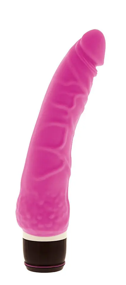 Silikonowy klasyczny wibrator dł.19cm różowy w sklepie Wasserman.eu
