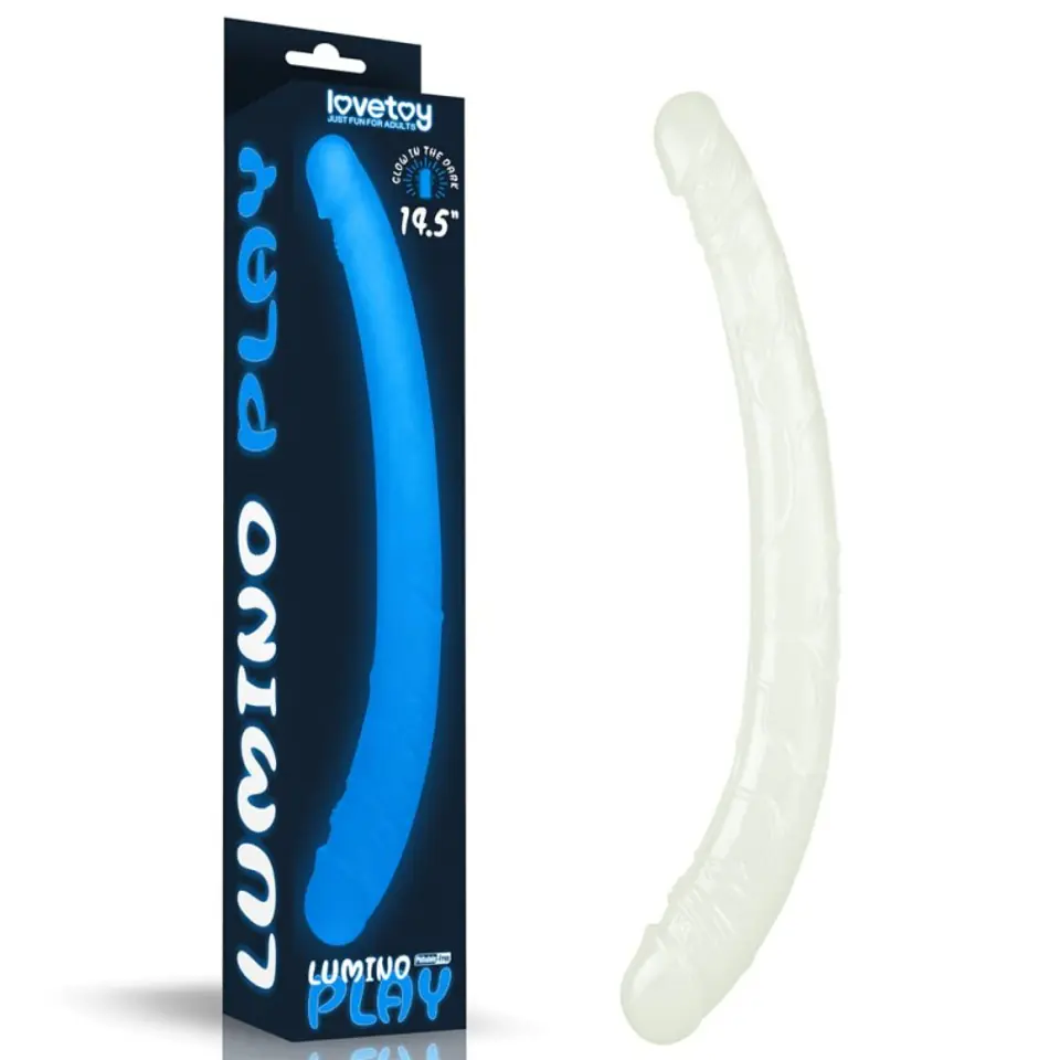 ⁨Dildo dwustronne świecące w ciemności Lumino Play 37 cm Lovetoy⁩ w sklepie Wasserman.eu