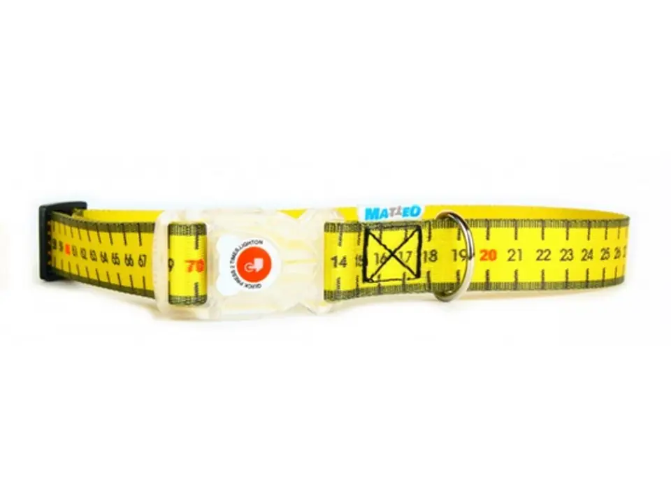 ⁨Matteo Collar LED buckle 25mm measuring tape⁩ at Wasserman.eu