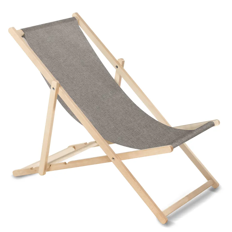 ⁨Classic beech deckchair GreenBlue GB183M Melange gray⁩ at Wasserman.eu