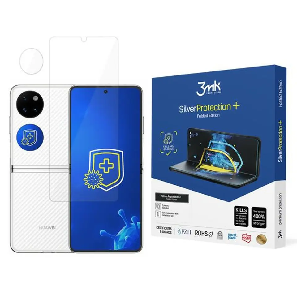⁨Folia antymikrobowa 3MK                  SilverProtection+ do Huawei P50 Pocket Folded Edition⁩ w sklepie Wasserman.eu