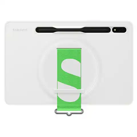 ⁨Etui Samsung EF-GX700CW Tab S8 biały/white Strap Cover⁩ w sklepie Wasserman.eu