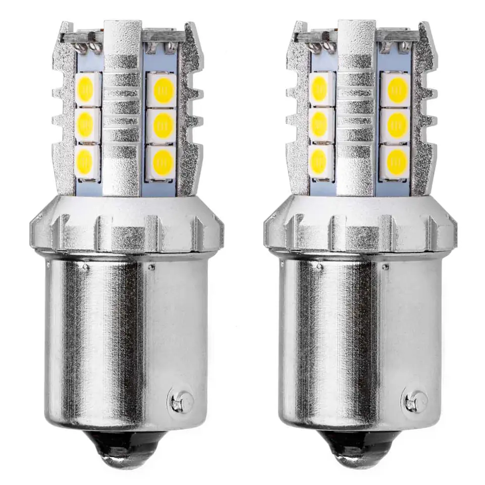 ⁨Led bulbs canbus 3030 16smd 1156 ba15s p21w r10w r5w white 12v/24v⁩ at Wasserman.eu