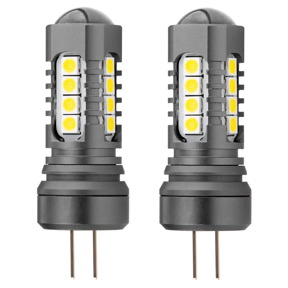 ⁨Żarówki led canbus 3030 18smd hp24w white 12v 24v amio-02803⁩ w sklepie Wasserman.eu