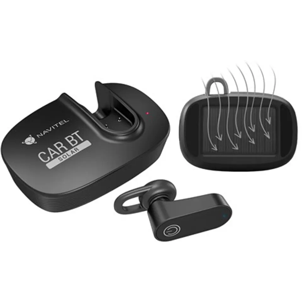 Navitel Wielofunkcyjny zestaw słuchawkowy Bluetooth Solar Car BT Urządzenie głośnomówiące, Bluetooth, czarny, wskaźnik naładowan w sklepie Wasserman.eu