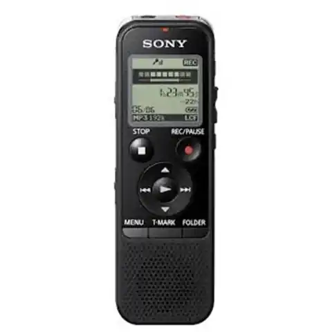 ⁨Sony Digital Voice Recorder ICD-PX470 Schwarz, Stereo, MP3/L-PCM, 59 Std. 35 Min., MP3-Wiedergabe⁩ im Wasserman.eu