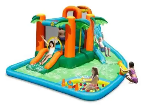 ⁨Inflatable Water Castle Inflatable HappyHop Sunny Oasis 7 In 1⁩ at Wasserman.eu