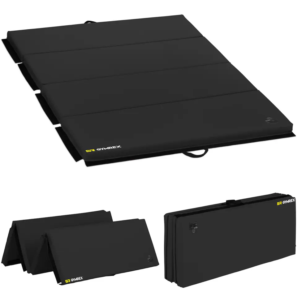 ⁨Gymnastic mat rehabilitation mattress folding 200 x 120 x 5 cm black⁩ at Wasserman.eu