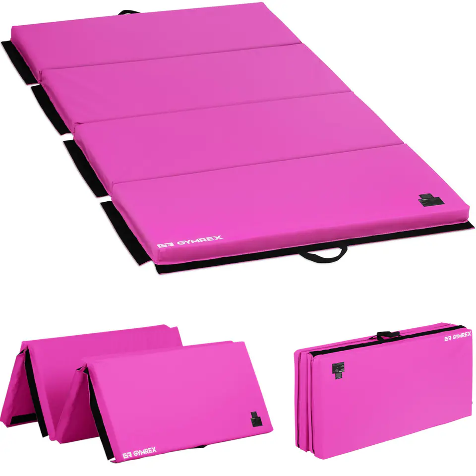 ⁨Gymnastic mat rehabilitation mattress folding 200 x 100 x 5 cm pink⁩ at Wasserman.eu