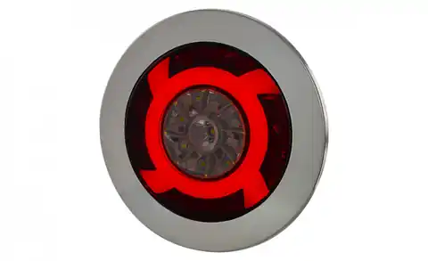 ⁨Lampa zespolona tylna hor 75 - lucy, diodowa 12/24v (z pierścieniem, światło cofania, światło przeciwmgielne, światło pozycyjne, przewód 4x0,5 mm2, długość 1,5 m)⁩ w sklepie Wasserman.eu